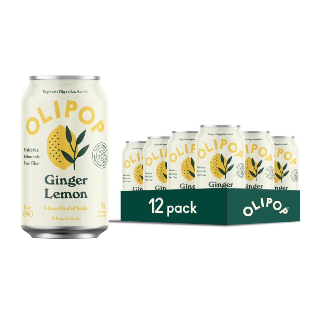 Amazon.com : OLIPOP Prebiotic Soda Pop, Ginger Lemon, A New Kind