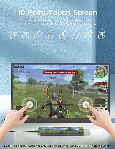 Image of ZSCMALLS OLED Portable Monitor 4K - 15.6 inch UHD 3840x2160 USB-C Monitor, 100% sRGB Touch Screen External Second Monitor Portable HDR Travel Monitor with Speakers for MacBook Laptop Switch PS5 /4