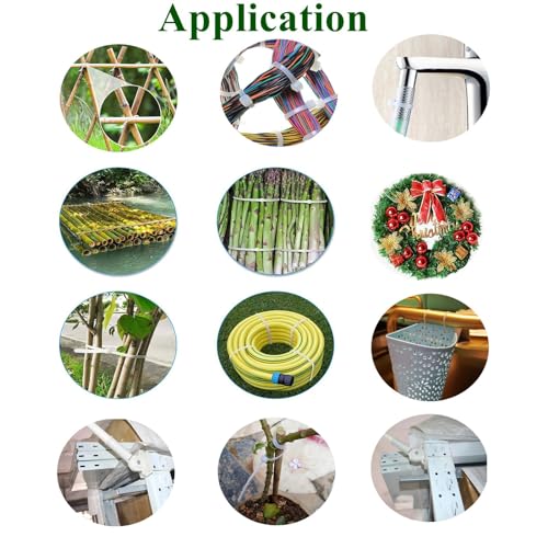 HAODE FASHION White Clear Zip Ties 4 Inch 1000 Pack,Small Zip Tie Wraps Bulk, Enduring Plastic Ties 18 LBS Strength, Assorted Clear Tiny Cable Ties,Plant Ties Indoor Garden Decoration Tools(1000 Pcs） — view 6