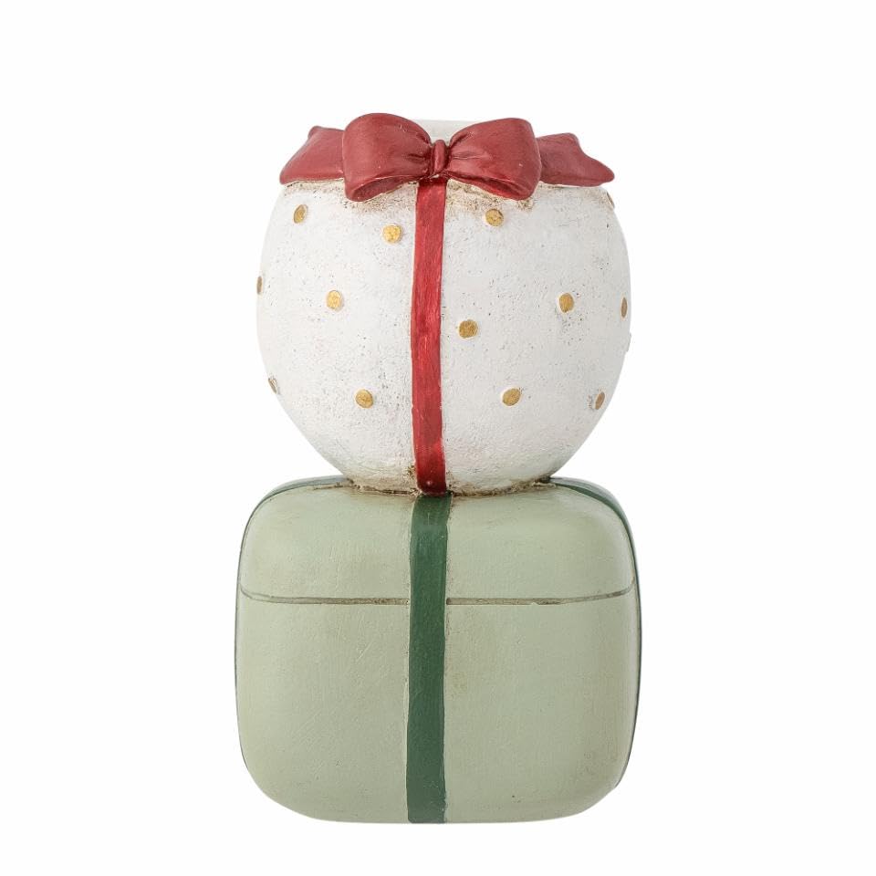 Bloomingville Wish Candle Holder, Polyresin, Green, Diameter 5 x Height 9 cm, diameter 5xH9 cm
