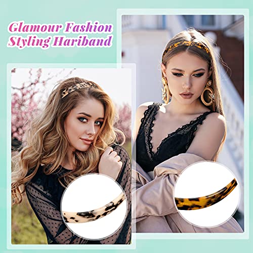 Syhood 3 Colors Tortoise Shell Headband Set: Wide Acetate thumb #4