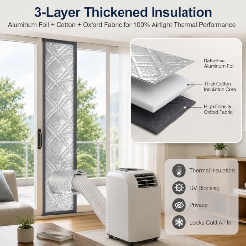 Kit de ventilación móvil de CA con aislamiento térmico de aluminio de 3 capas 3