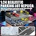 1/24 Scale 2 Layers Cars Display Case for Model Car Display and Storage, Garage with LED Light Compatible with Hot Wheels and Matchbox Dioramas Parking Lot 8 Parking Spaces (Type 01)