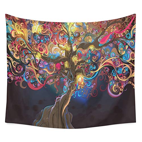YSYS@ Mundo de fantasía Tapiz Colgante de Pared Mandala Bohemio Mapa Tapiz Pared Retro Arte Tela Home Decor Playa Toalla Yoga Mat, 150 x 100 cm