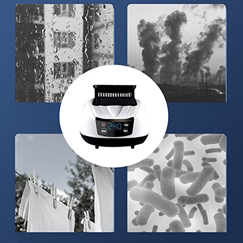 1500W/ 2000W draagbare wasdroger Stille droger Sterilisatiedroger Timing 240 min voor Travel Home Hotel (Size : 1500W) - Image 5