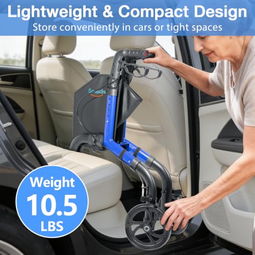 Image of 3 Wheel Walkers for Seniors, Lightweight Foldable Rolling Rollator