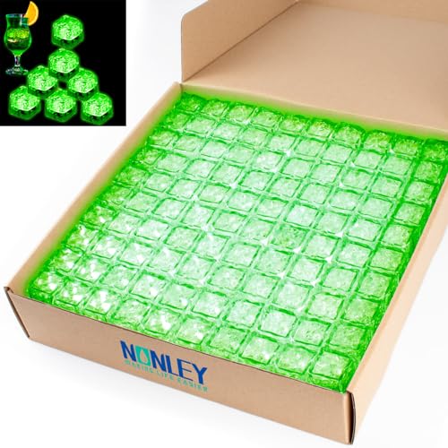 Light Up Ice Cubes Bulk, 200 PCS Green Led Ice...
