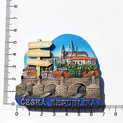 Imán refrigerador souvenir República Checa 3D pintado a mano miniatura 5