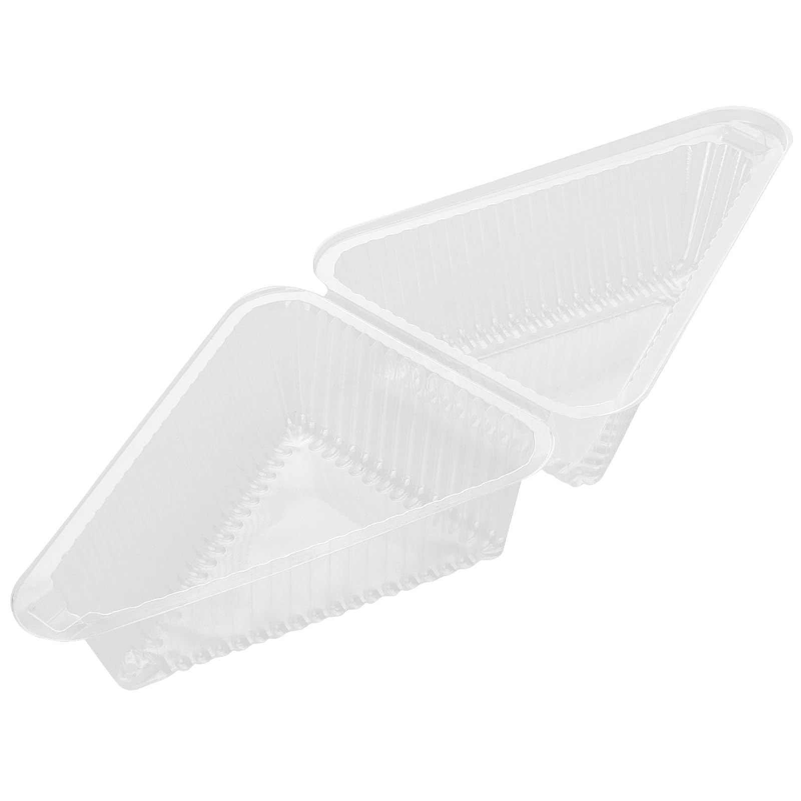 FUNSUEI 100 PCS Individual Triangle Cake Slice Boxes, Clear Cake Slice Box with Lids - Image 4