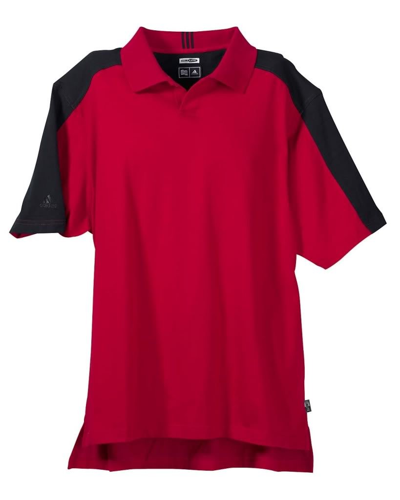 adidas A43 - Small - University red/blk Climalite« Mens Colorblock Polo