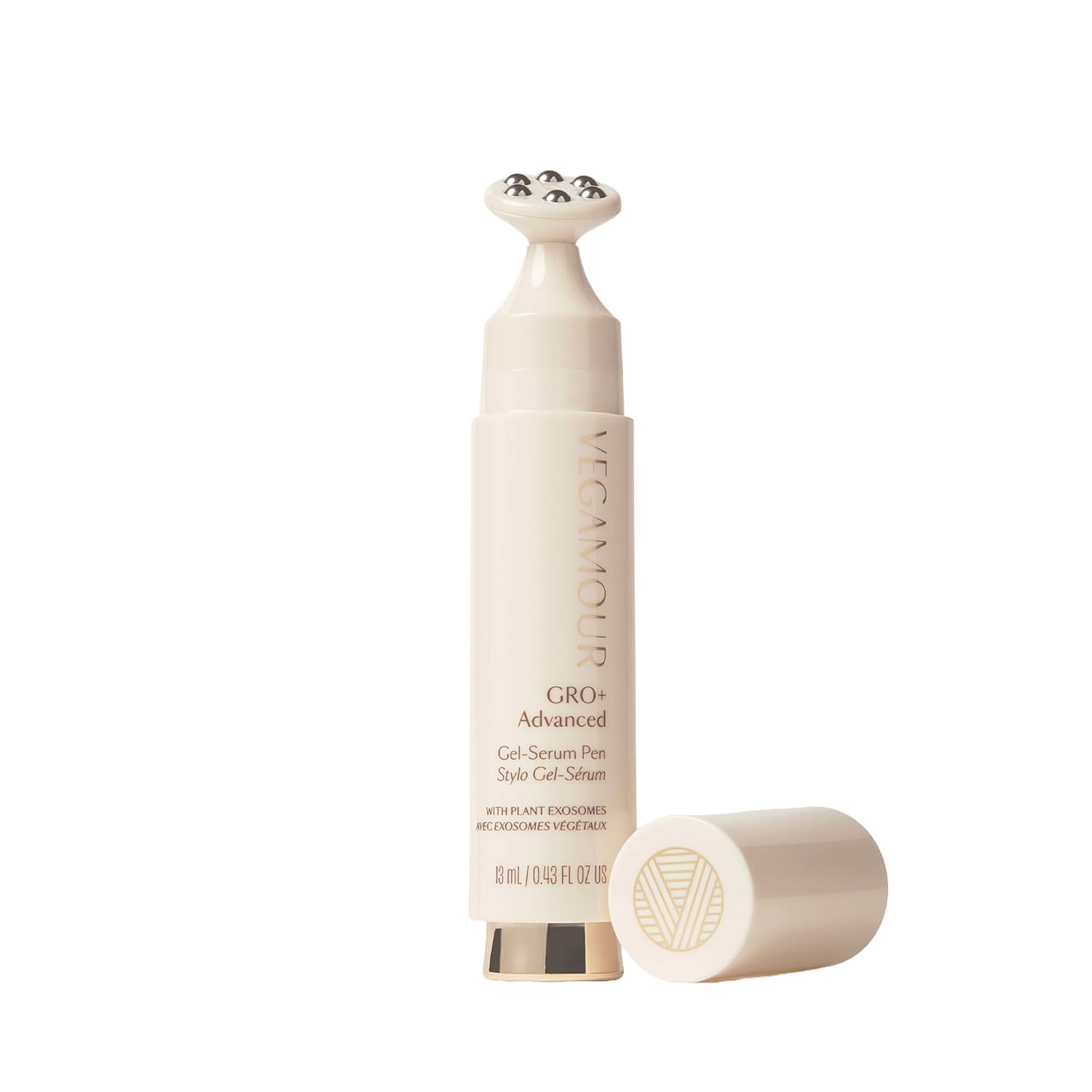 VEGAMOUR GRO+ Advanced Gel-Serum Cooling Massage Pen for Hair Density, Reduces Shedding and Promotes a Healthy Scalp, Helps with Severe Signs of Thinning, Vegan, Cruelty-Free