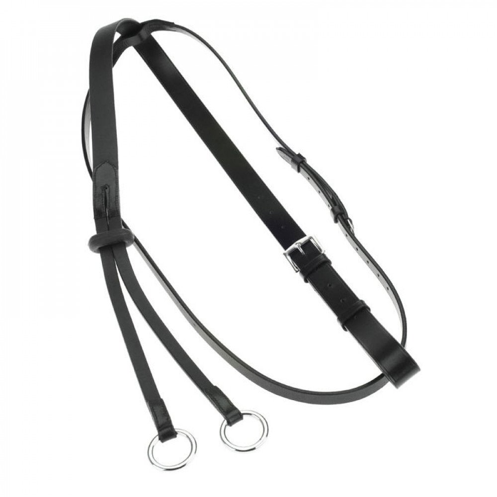 HORZE Martingal aus Leder, Schwarz, C
