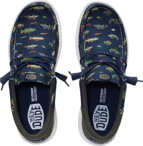 HEYDUDE Men's Wally Funk Fishing Slip On Shoe, Navy Blazer/Multi Size 14 - image 2