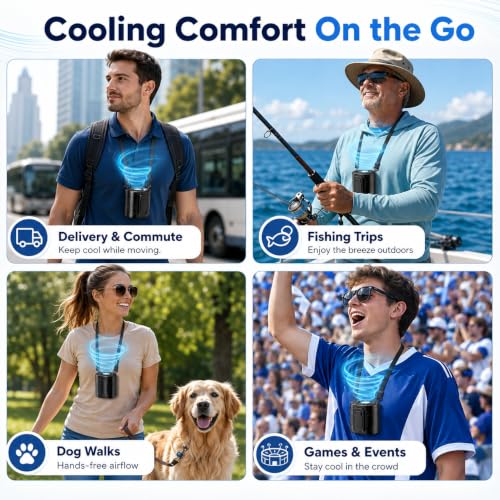 Image of ARCTICOOL Waist Fan Portable Fan with over 24H Working Time, 13000RPM Strong Airflow Wearable small Belt Fan Personal Waist Clip for Clothes Work Hiking Outdoor Jobsite