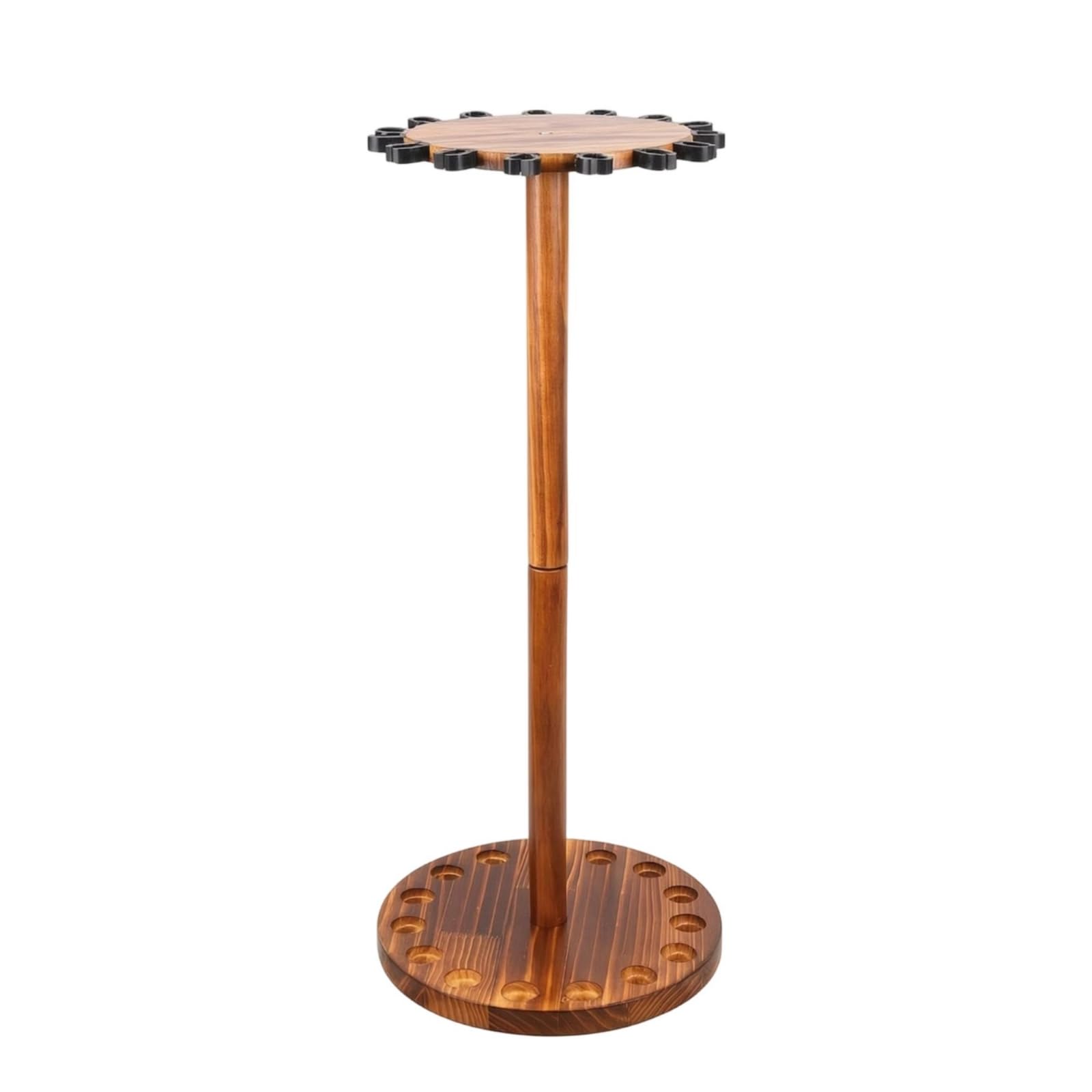 harayaa Portacanne da Pesca Supporto Espositore Rastrelliera Portarods Organizer in Legno con Clip in Gomma Antiscivolo Assorbenti Urti Struttura Salvaspazio