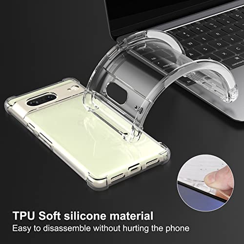Image of for Back Case Cover Bumper Flexible Silicone Transparent Back Cover for Google Pixel 7 - Transparent
