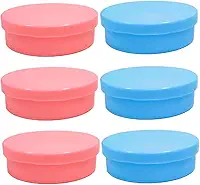 Kit 30 Latinhas Plásticas Acrílicas 5cm – Azul Bebê, Rosa Claro e Branco para Lembrancinhas e Artesanato