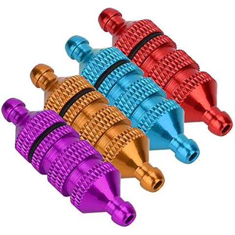 Tbest RC Öl Kraftstofffilter, Aluminiumlegierung Öl Nitro Kraftstofffilter RC Modell Auto Ersatzteile Kraftstofffilter für RC 1: 8/1:10 Modell Auto(Lila) Cover