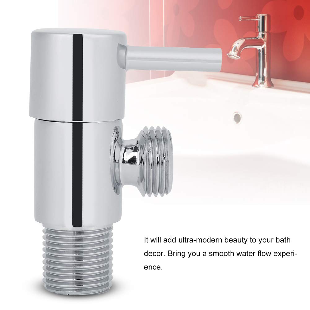 Bathroom Faucet Valve,Sink Shut Off Valve,Brass Angle Stop Valve Shut Off G1/2inch,Sturdy Water Control Angle Valve Faucet Tap Bathroom Shower Accessories - Image 3