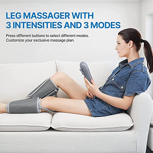 Renpho Leg Massager, Leg Compression Massager For Circulation And Pain Relief, Foot Calf Thigh Massage For Athletes, 3 Modes 3 Intensities, Helps For Rls Edema Swelling, Gifts For Women Men Mother #TOP3