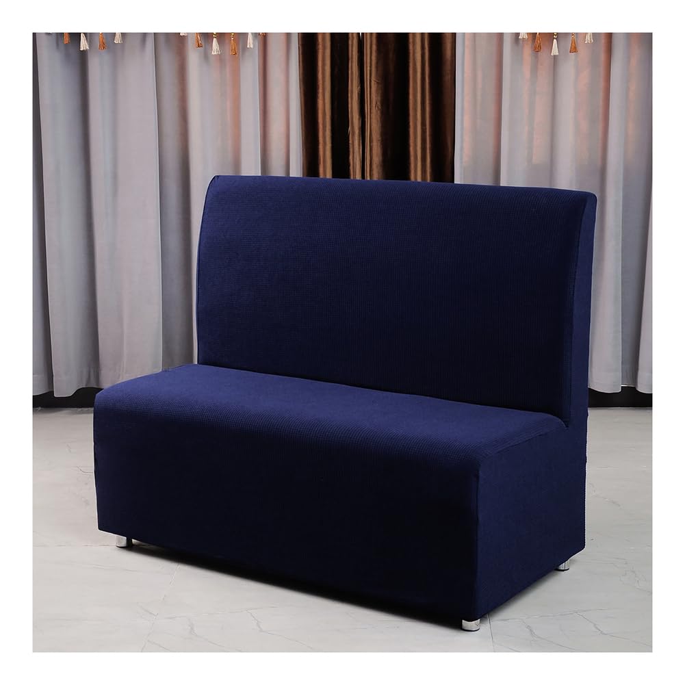 Mswborml Non-Slip Futon Covers Slipcovers with Elastic Bottom, Dustproof Armless Sofa Card Seat Cover Stretch Settee Loveseat Couch Bed Covers Protector Slipcovers for Hotels, Bars