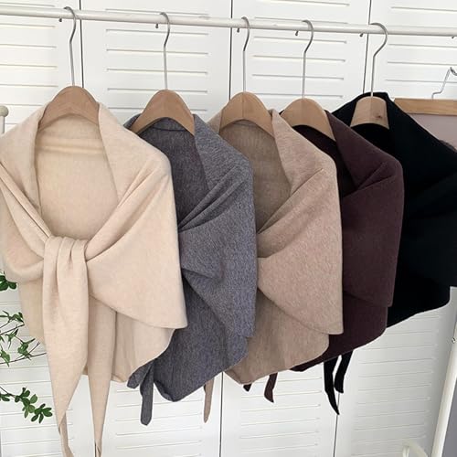 Versatiles Knitted Shawl Light Weight Capes Fashionable Breathable Ponchos Warm Winter Accessory3