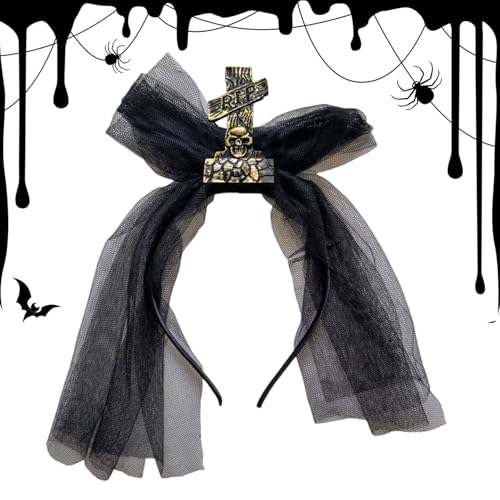 Diademas de Halloween para mujeres, diadema vintage con velo para cosplay, accesorio de disfraz de Halloween, accesorio para fiestas de disfraces, fiestas de disfraces, etc