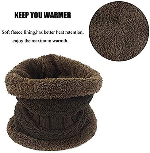 Veteran Unisex Fur, Wool Cap (Pack Of 2) (Cap with Neck Warmer-15_Black, Brown_Free Size) 2