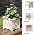 Lattice Design Planter Box - 14.75-Inch-Square Decorative Outdoor Flower or Plant Pot - Front Porch, Patio, and Garden Decor by Pure Garden (White)