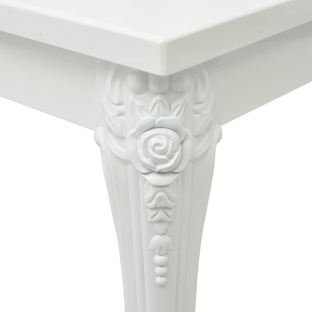 Festnight Mesa de Comedor Blanco Brillante 120 x 70 x 76 cm