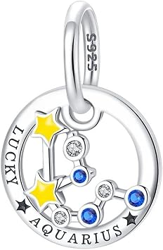 New 2025 Unisex 100% 925 Silver Luminous Color Changing Constellation Shape Charm Beads Fits Pandach Original Bracelet Jewelry Fashion Accessories Creative for Women and Men Men