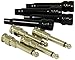George L's 155 Guage Straight Plugs with Black Jackets (4 Piece Set)
