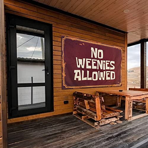 Inoreal No Weenies Allowed Tapestry Funny Tapestry Wall Hanging Poster Pop Art Home Decorations For Living Room Bedroom College Dorm (51.9 X 59.1Inches) #TOP2