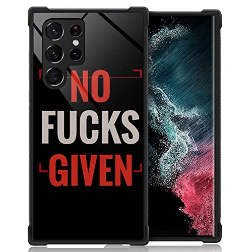 CARLOCA Compatible with Samsung Galaxy S23 Ultra Case,Adult Humor No Fuck Given Pattern Design for Girl Boy Shockproof Anti-Scratch for Samsung Galaxy S23 Ultra