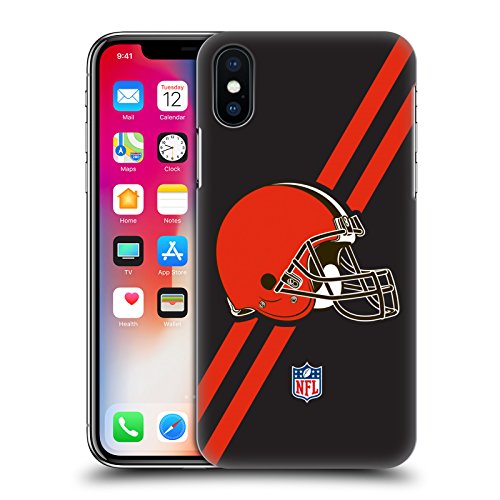 Carcasa Cleveland Browns NFL iPhone X/XS con logo y franjas para aficionados