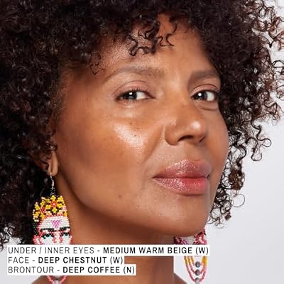 Maxine's Revenge FRENCH FACE Concealer Concentrate | Hydrate and Blur | Conceal, Highlight and Brontour with Lightweight Full-Coverage DEEP CHESTNUT