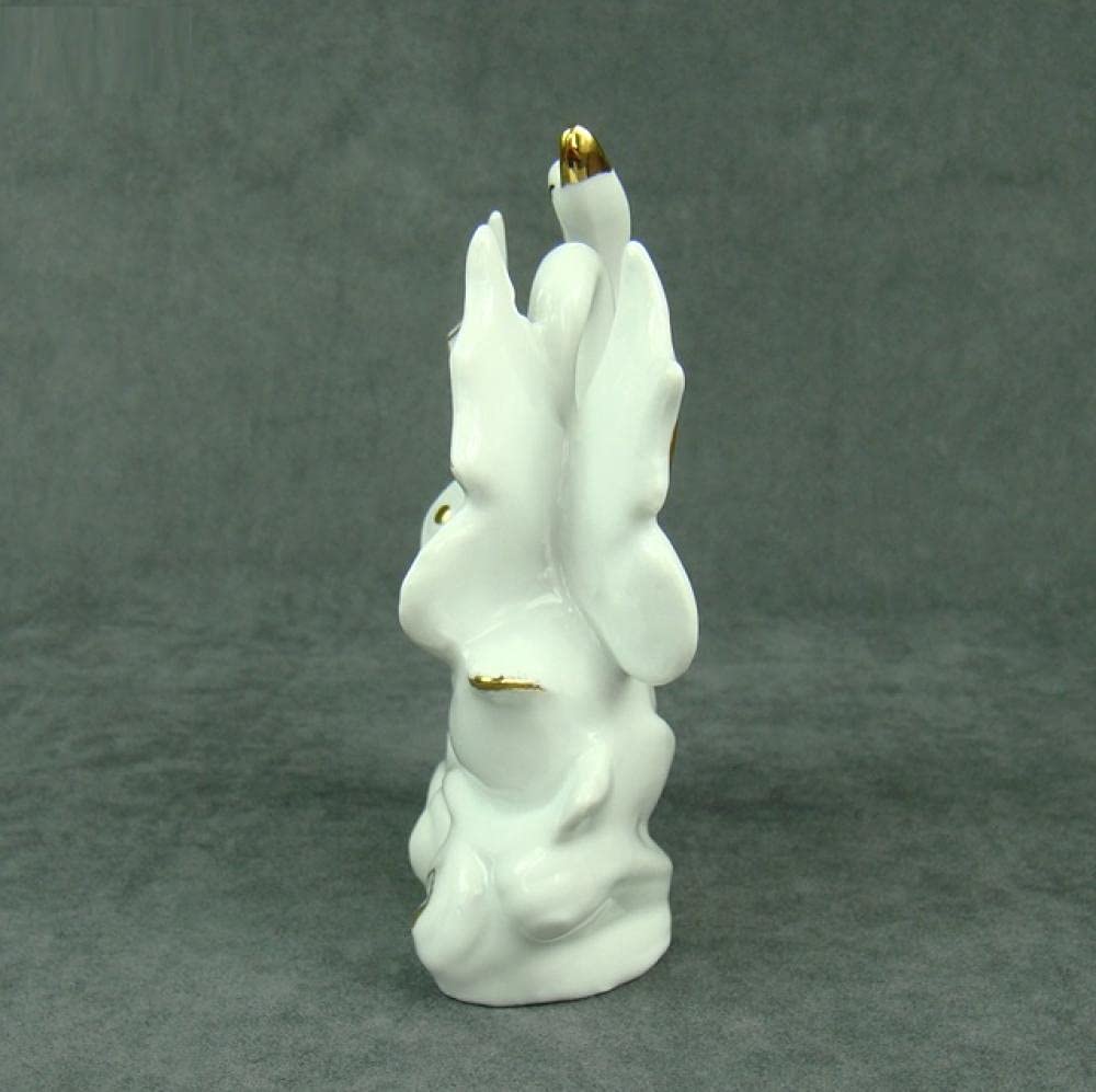 Estatuilla De Escultura Romántico Cisne De Porcelana Pareja Estatuilla Amantes De Cerámica Adorno Presente Decoración del Hogar