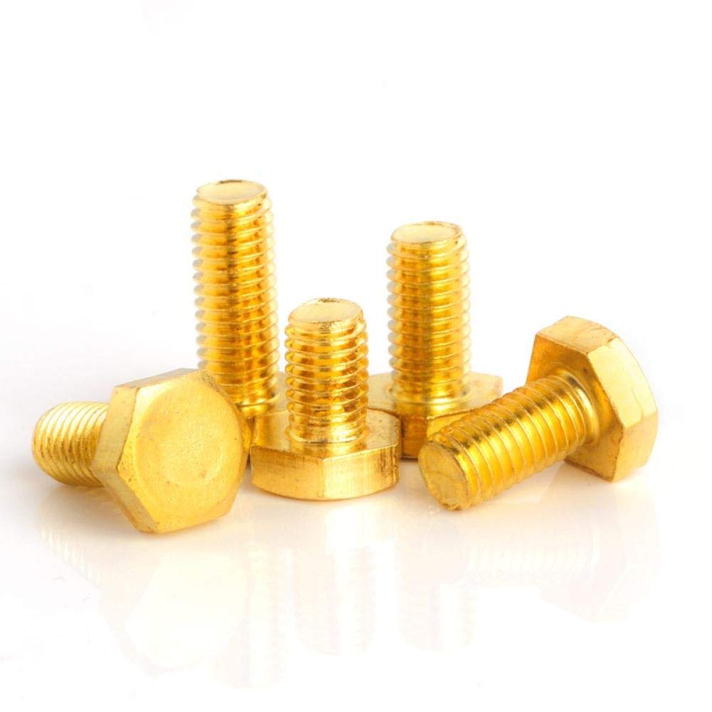 M6x60mm SET VITI OTTONE TESTA ESAGONALE BULLONI COMPLETAMENTE