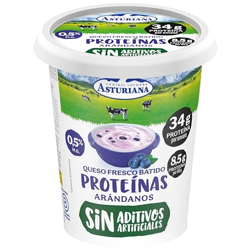 Central Lechera Asturiana Queso Fresco Batido Proteína Arándanos 400 g