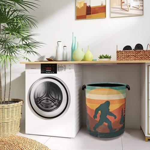 Retro Big Foot Laundry Basket,Oxford Cloth Laundry Hamper with Handle Foldable Portable Clothes Storage Basket for Bathroom Bedroom Dorm Room 16" x 20.8" by Masarua - Used condition - Image 8
