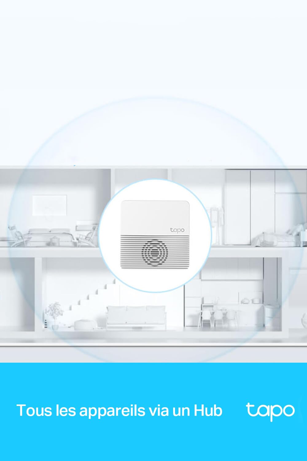 Tapo Hub Connecté WiFi avec Carillon, Domotique Intelligente Alarme H200