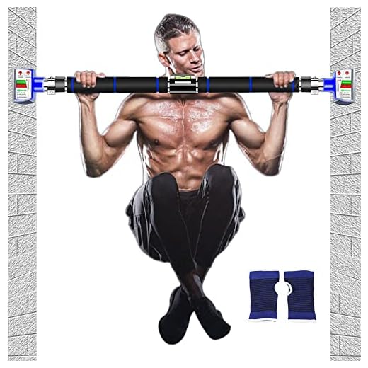 HAKENO Pull Up Bar Doorway Chin up Bar No Screw Installation Adjustable Width Wall Bar Locking Mechanism Heavy Duty Gym Exercise Fitness Bar