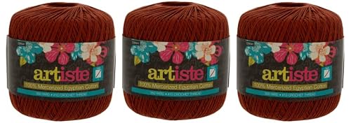 Hobby Lobby Copper Artiste Cotton Crochet Thread(Set of 3)