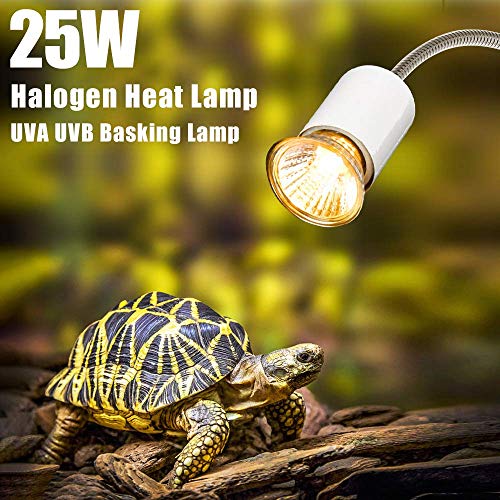 Decdeal 25 W Lâmpada de Calor Halógena UVA UVB Aquecedor Lâmpada Aquecedor Lâmpada para Répteis Laga