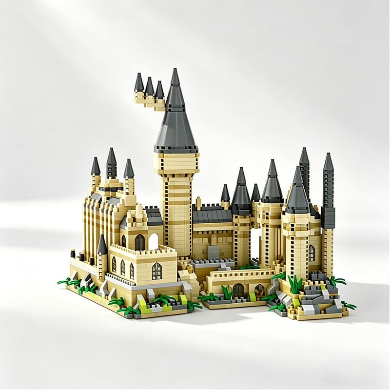 Image of SKY LINE OCEAN Magic Castle Complex Building Blocks Set (2100+ PCS) | Fantasy Medieval Architecture Model Kit for 14+ Teens & Adults | Collectible Display Decor | 5 Year Structural Warranty