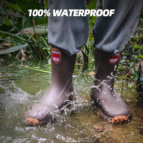 Men's Waterproof PVC Work Rain Boots – Mid-Calf, Anti-Slip Sole, Reinforced Toe & Heel – Durable Lightweight Boots for Fishing, Farming, Gardening & Outdoor Use - Image 5