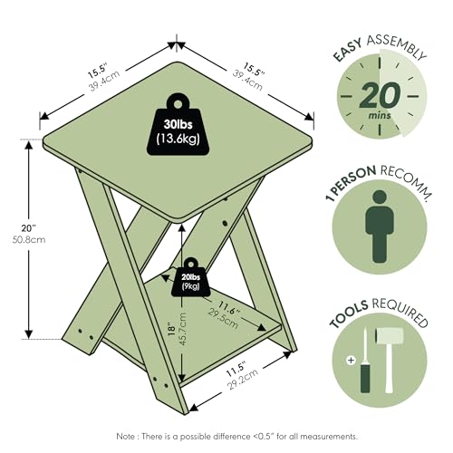 36% Off Furinno Modern End Table Set, 2-Pack Espresso - Image 3