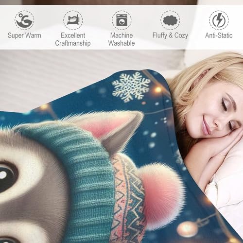 Couverture Cute Chien plaid super doux et moelleux lit canapé 180x200 - 4