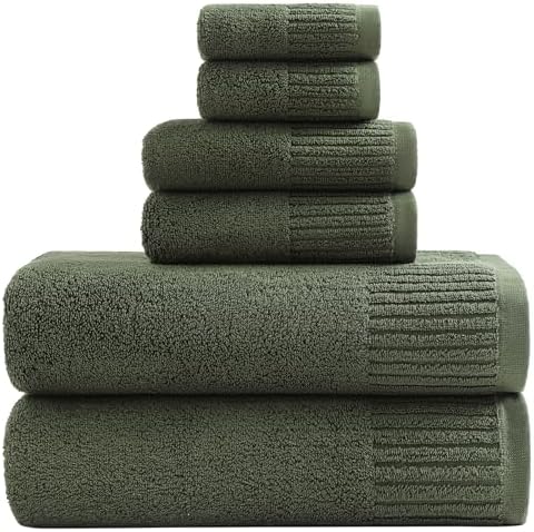YTYC 27.5x55 Inches Luxury Bath Towels Set of 6 Large, 100 Percen...
