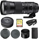Sigma 150-600mm F5-6.3 DG OS HSM Zoom Lens Contemporary for Canon DSLR Cameras (745-101) with Sigma USB Dock for Canon Lens & Sandisk Extreme Extreme PRO SDXC 32GB UHS-1 Memory Card